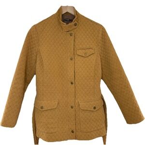 J. MCLAUGHLIN Quilted Jacket 8‎ Brown Casual Preppy Boho Cottage Twee Academia